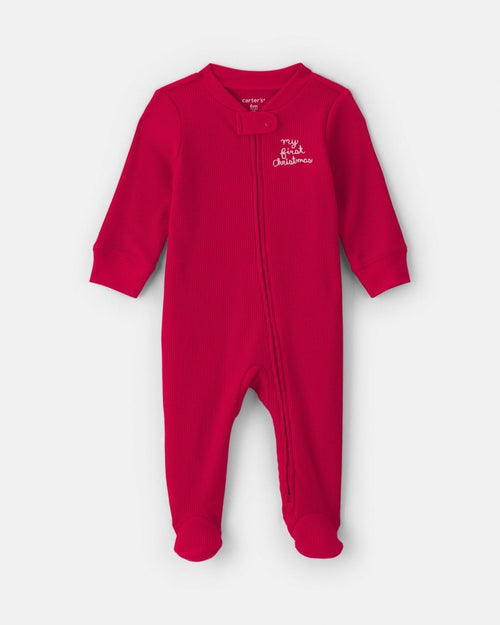 Pijama térmico de una pieza con pie, «My First Christmas»