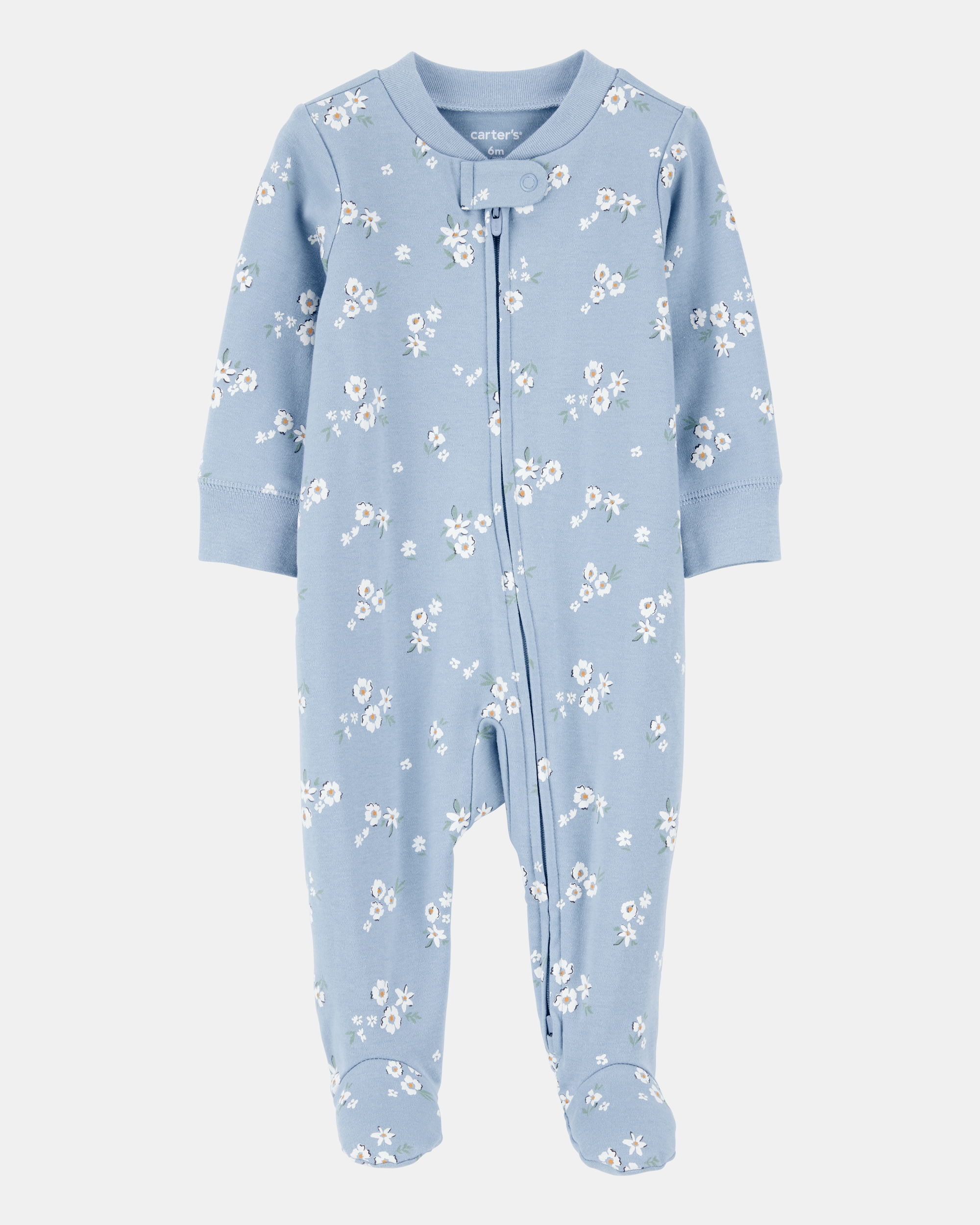 Pijama entero algodón diseño floral NB