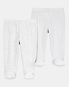 Two-pack gray cotton pants