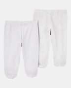 Pack dos pantalones algodón grises NB