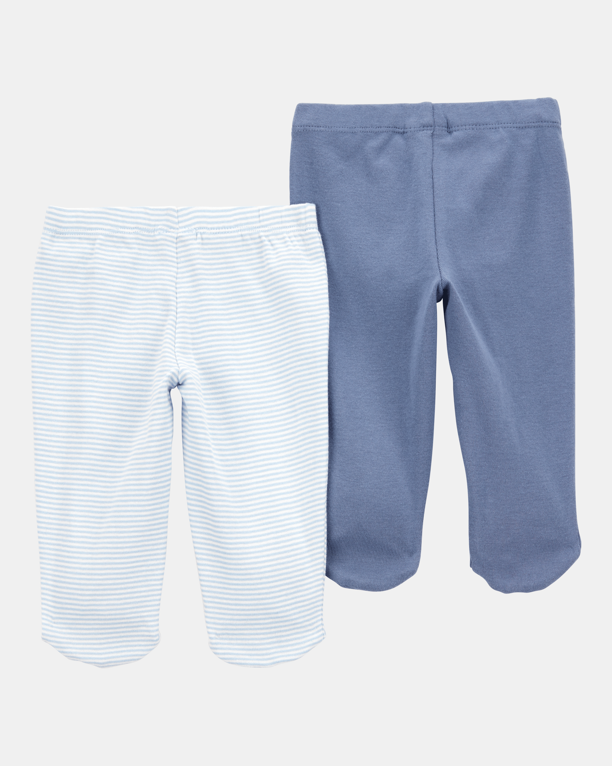 Pack de 2 pantalones con pie en tonos azules NB