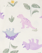 Conjunto tres piezas algodón pantalón y dos bodies diseño dinos NB