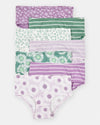 Pack of 7 undies in green for girls