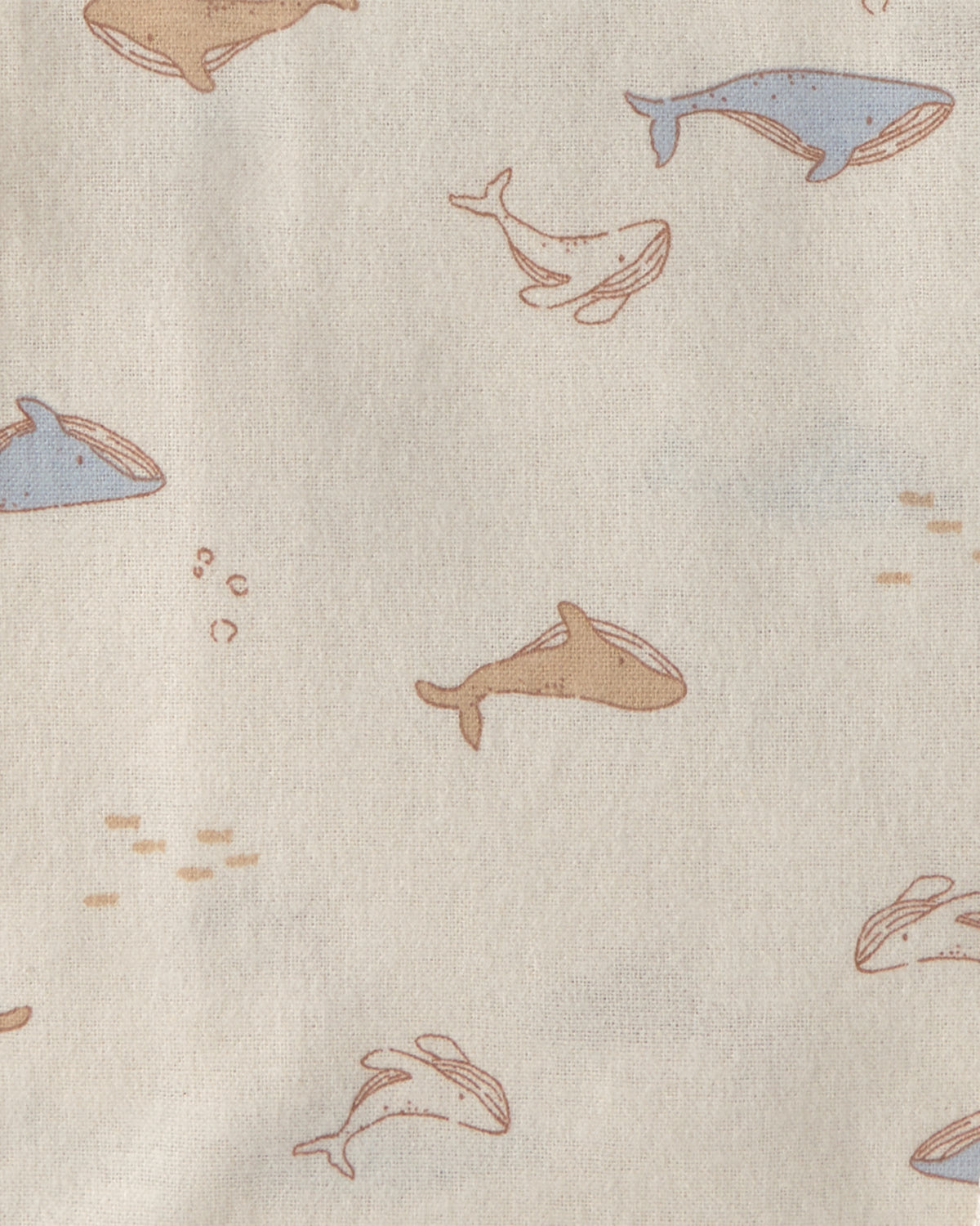 Detalle del estampado de ballenas