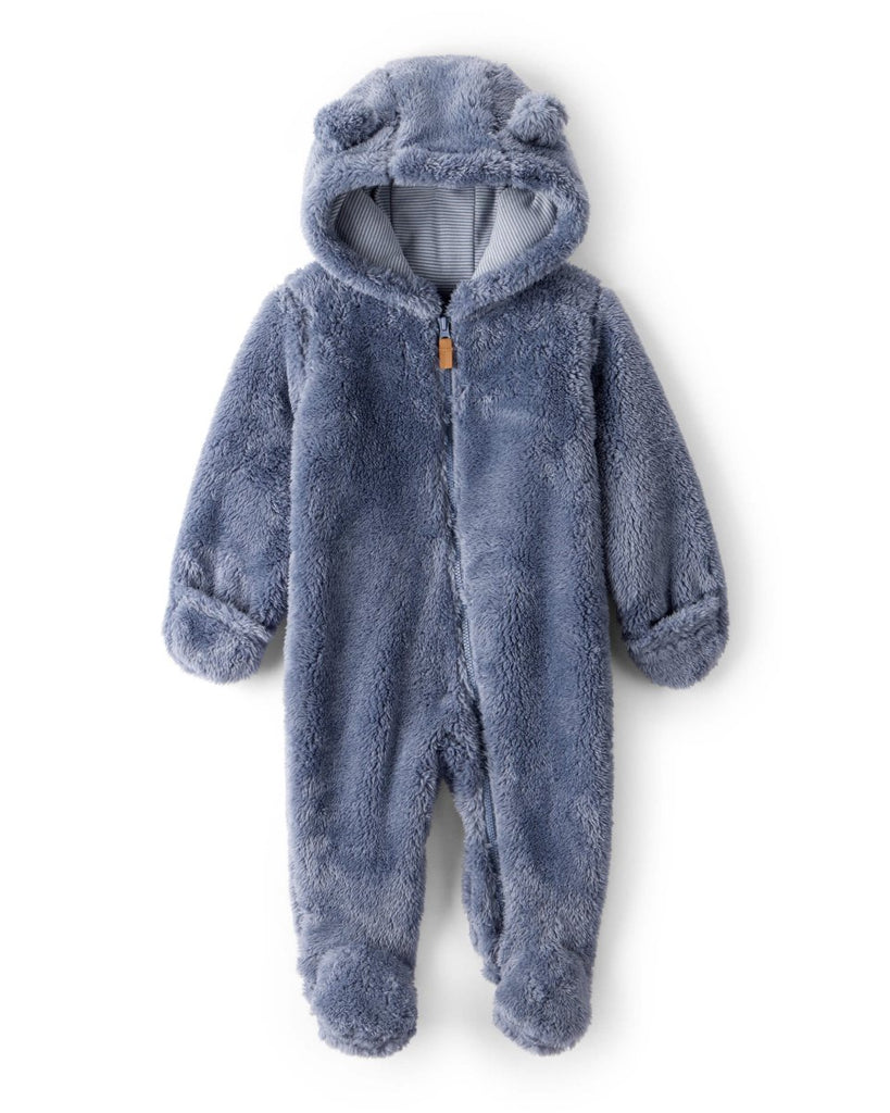Astronauta abrigo para bebé con diseño azul liso con sherpa - Carter's