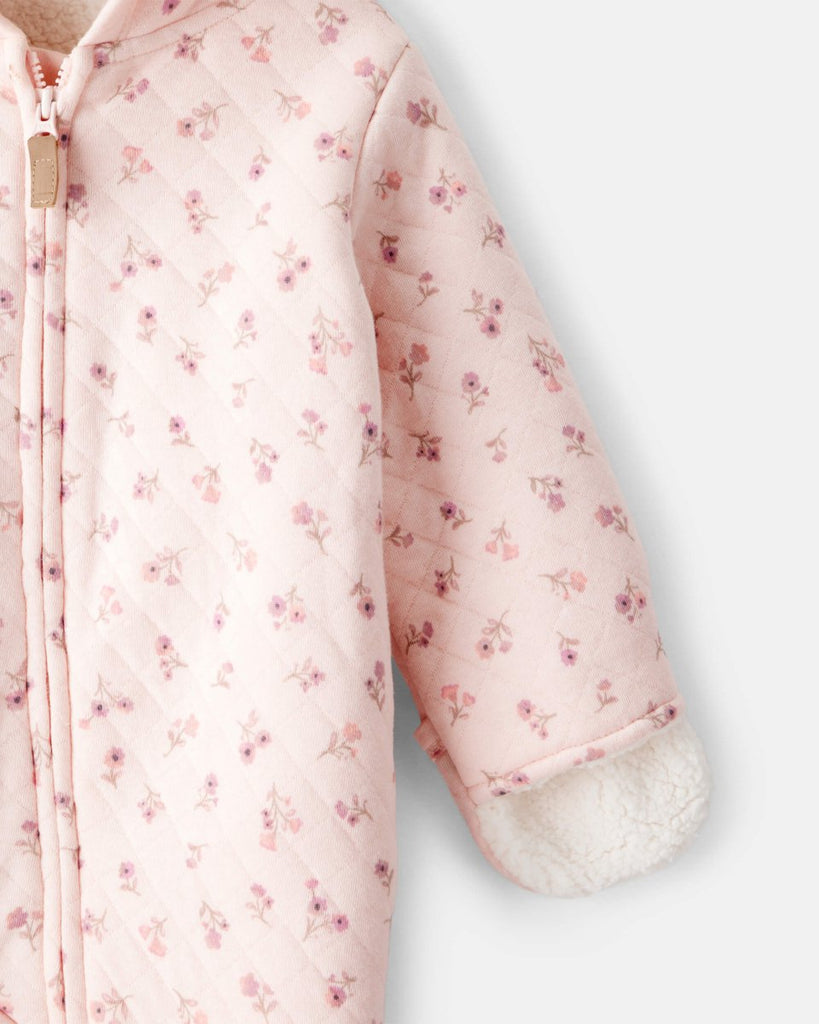 Astronauta abrigo para bebé con diseño floral con sherpa - Carter's