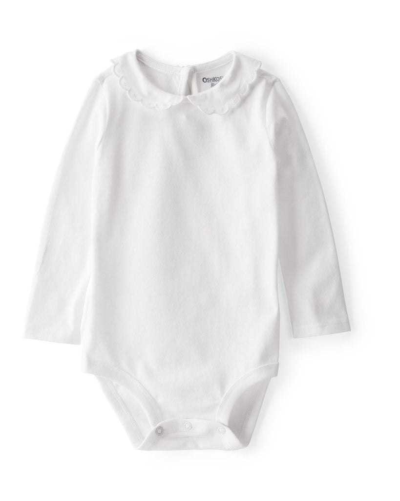 Body blanco con cuello Peter Pan para bebé niña - Carter's