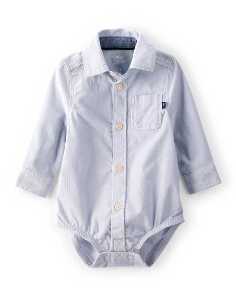 Body camisa de pana con botones azul - Carter's