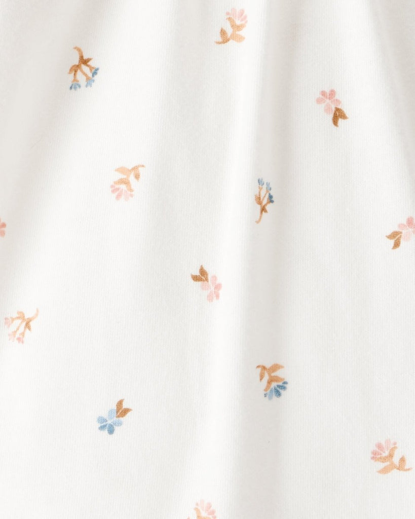 Body tejido con estampado floral color marfil para bebé niña - Carter's