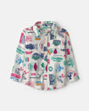 Camisa de manga larga con estampado de logos
