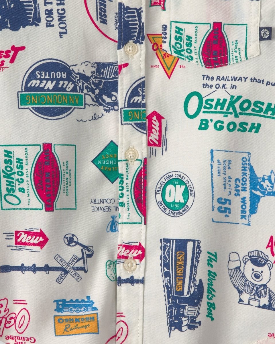 Camisa de manga larga con estampado de logos - Carter's