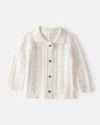 Ivory long-sleeved cardigan with buttons