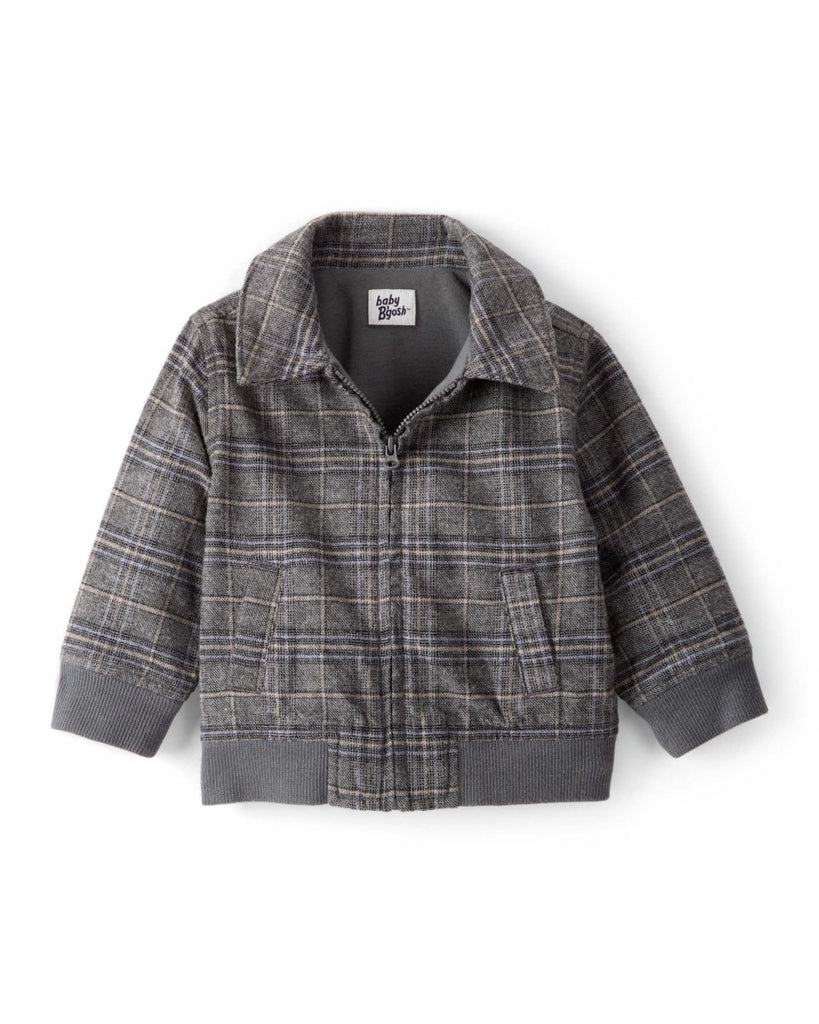 Chaqueta de cuadros grises - Carter's