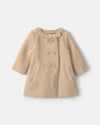 Chaqueta de fieltro forrada con lazo, marrón