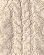Chaqueta de punto grueso con ochos y cuello chal, crema - Carter's