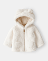 Chaqueta de sherpa blanco