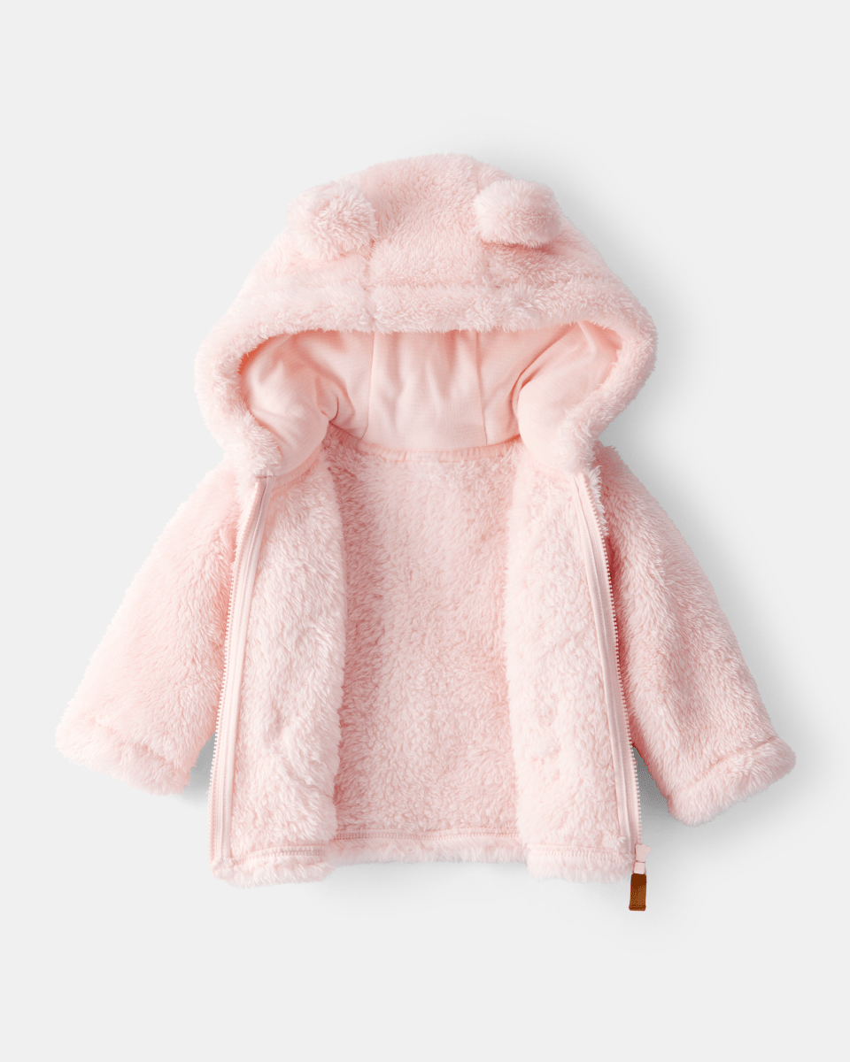 Chaqueta de sherpa rosa - Carter's