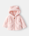 Chaqueta de sherpa rosa