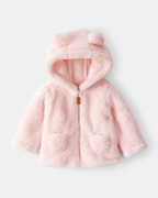 Chaqueta de sherpa rosa - Carter's