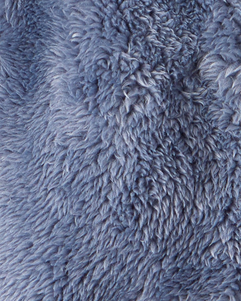 Chaqueta para bebé con diseño azul liso con sherpa - Carter's