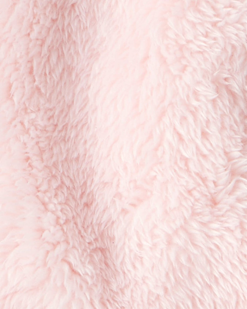Chaqueta para bebé con diseño rosa liso con sherpa - Carter's