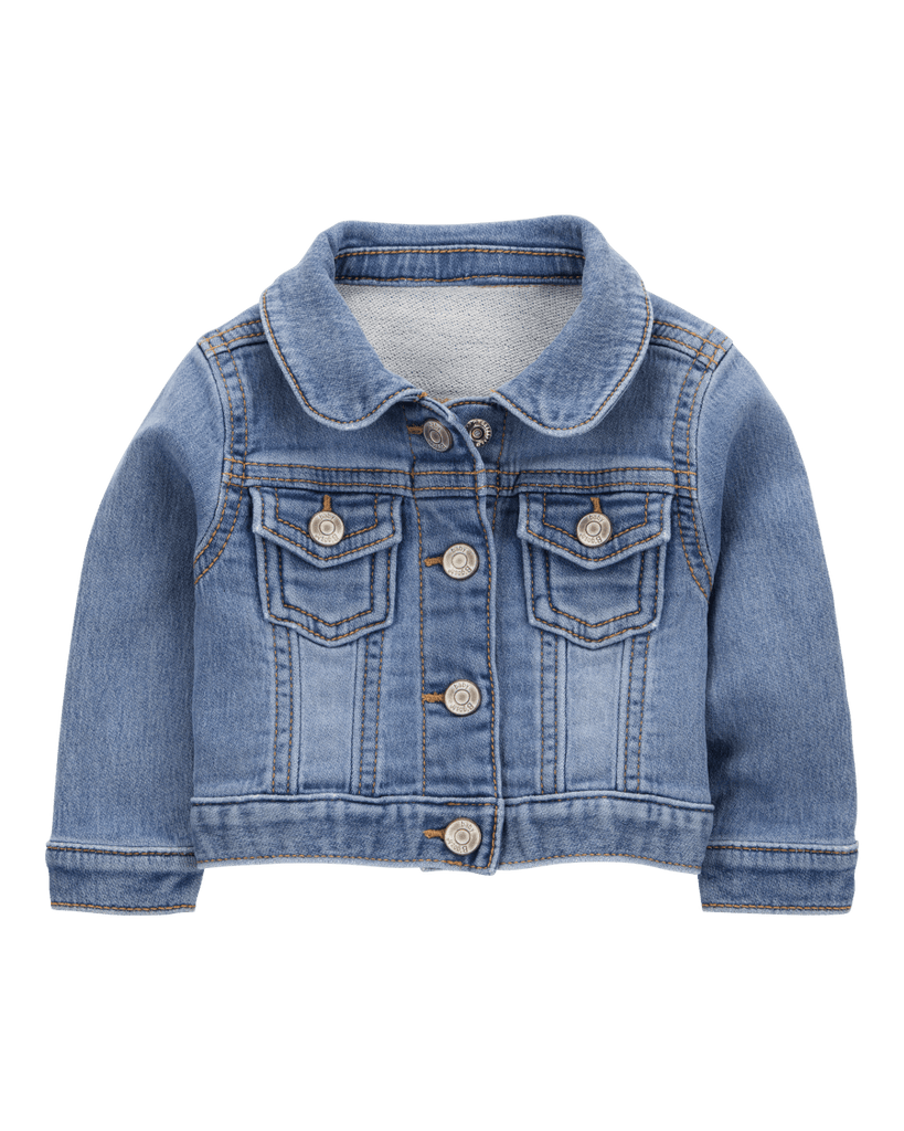 Chaqueta vaquera azul claro para bebé niña - Carter's