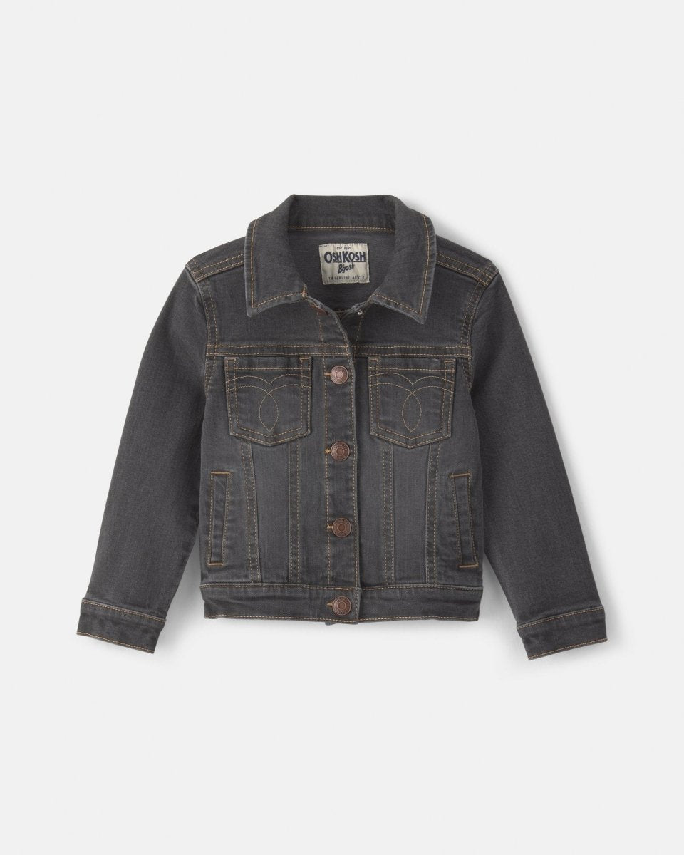 Chaqueta vaquera elástica, lavado gris oscuro - Carter's