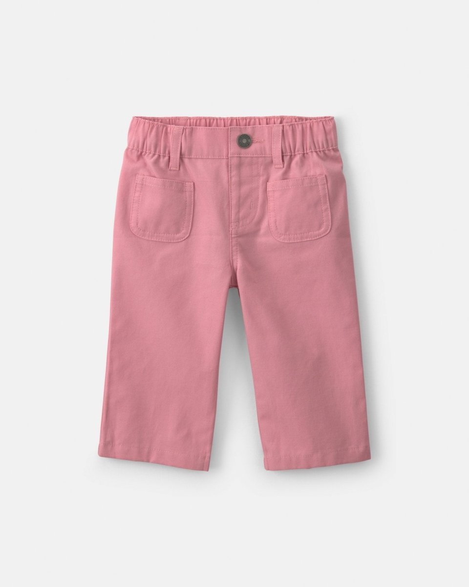 Conjunto 2 piezas, blusa bordada y pantalón de loneta, flores - Carter's