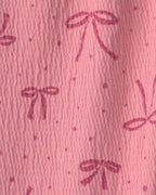 Conjunto 2 piezas, body con lazo y pantalón en rosa - Carter's