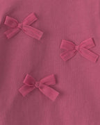 Conjunto 2 piezas, body con lazo y pantalón en rosa - Carter's