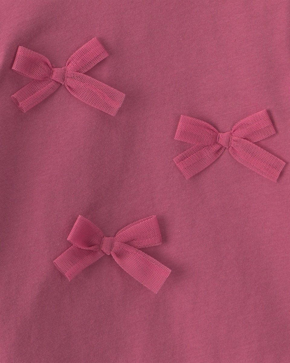 Conjunto 2 piezas, body con lazo y pantalón en rosa - Carter's