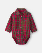 Conjunto 2 piezas, body de cuadros y vaquero con tirantes - Carter's