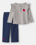 Conjunto 2 piezas, camiseta a rayas y pantalón ancho - Carter's