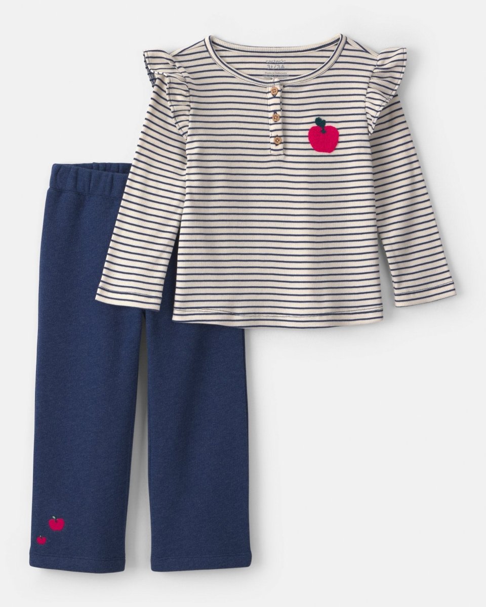 Conjunto 2 piezas, camiseta a rayas y pantalón ancho - Carter's