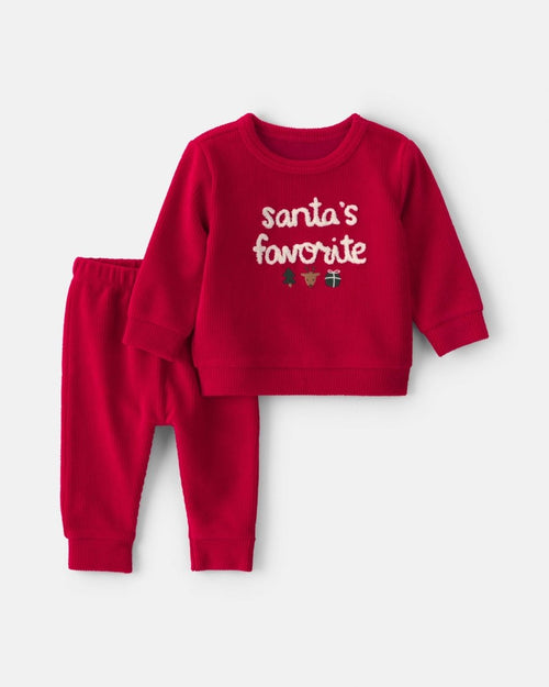 Conjunto 2 piezas, camiseta y pantalón, «Santa's Favorite»
