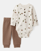 Conjunto 2 piezas con body estampado woodland y jogger - Carter's