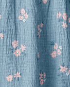 Conjunto 2 piezas con vestido azul floral y body - Carter's
