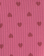 Conjunto 2 piezas de polar, camiseta y pantalón, corazones - Carter's