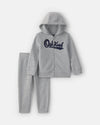 2-piece fleece set, sweatshirt and pants, gray