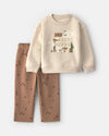 Conjunto 2 piezas de polar, sudadera y pantalón, perros