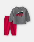 Conjunto 2 piezas, jersey con coche y árbol de Navidad - Carter's