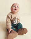 2-piece set, cotton sweater and pants, dog