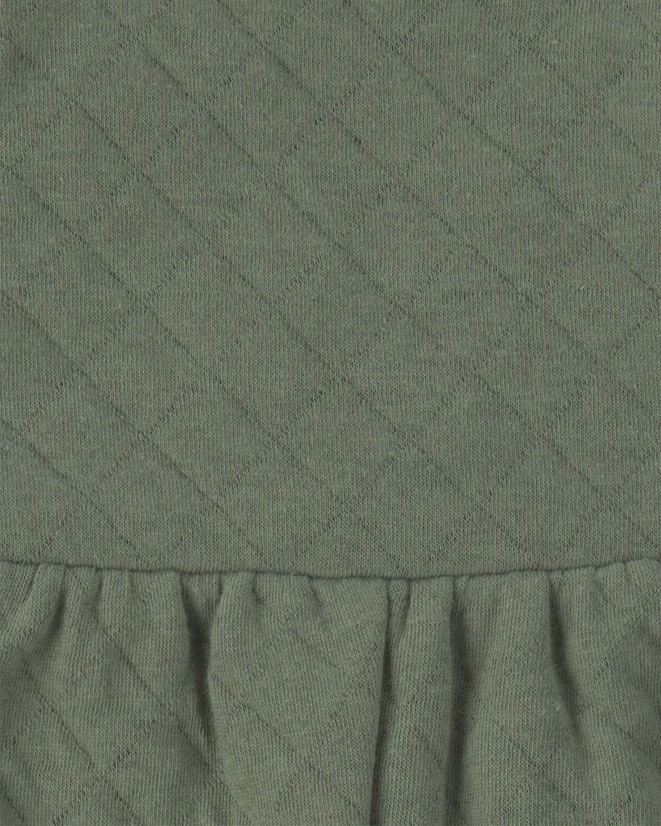 Conjunto 2 piezas, peto acolchado verde oliva y camiseta - Carter's