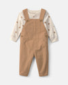 2-piece set, canvas overalls, football