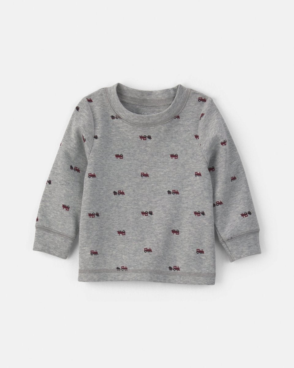 Conjunto 2 piezas, peto de pana burdeos y camiseta - Carter's