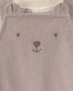 Conjunto 2 piezas, peto de pana y camiseta de osos - Carter's
