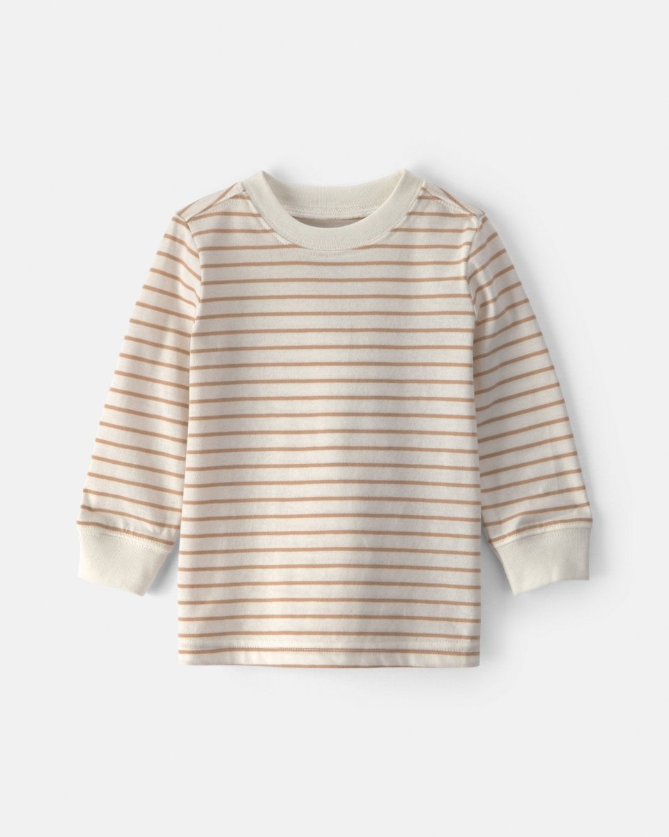 Conjunto 2 piezas, peto de sarga a rayas y camiseta - Carter's