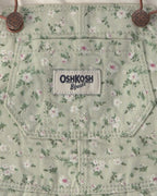 Conjunto 2 piezas, peto de sarga liso y camiseta floral - Carter's