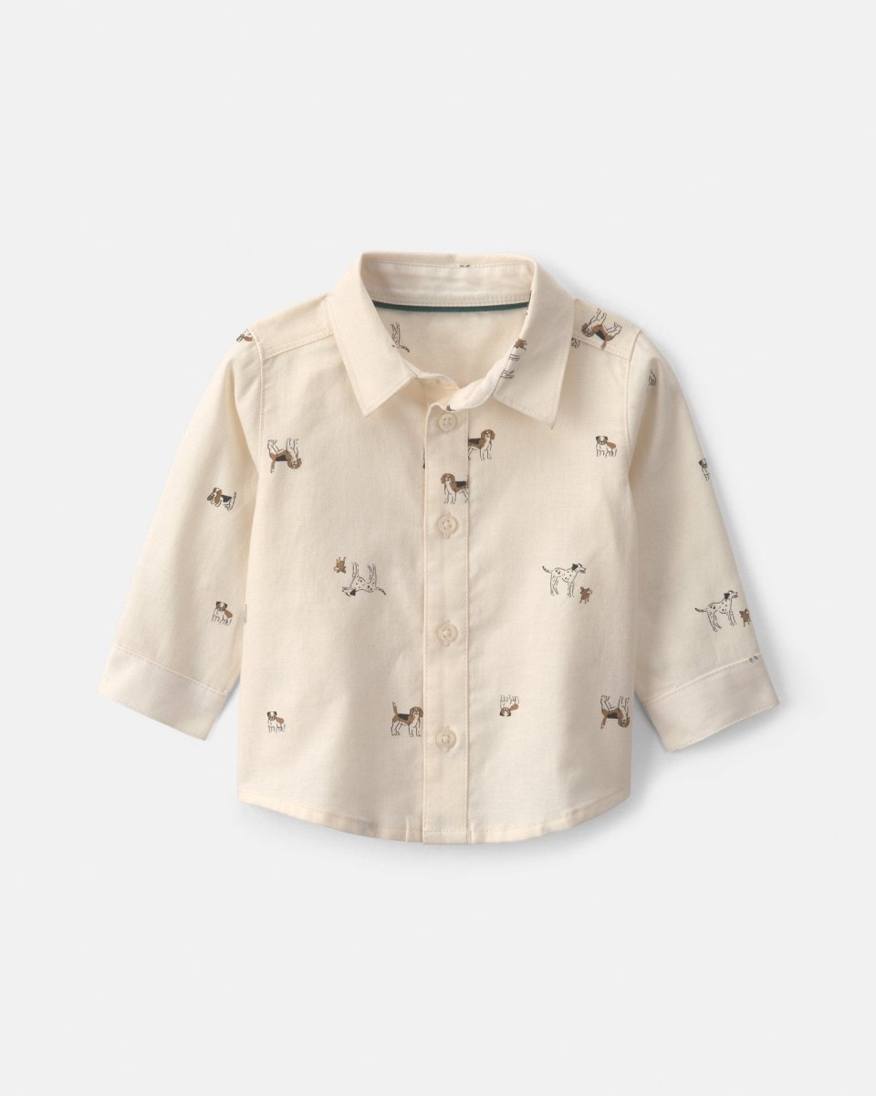 Conjunto 2 piezas, peto de sarga marrón y camiseta - Carter's
