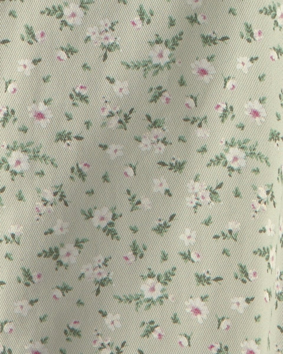 Conjunto 2 piezas, peto de sarga y camiseta de flores, verde - Carter's